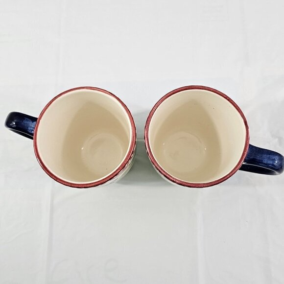Pfaltzgraff SOMMERSBY Hand Painted Ceramic Coffee Tea Mugs Cups – Set of 2 - Picture 16 of 16
